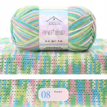 50 g Nelja ahelaga puuvillane segamisl&otilde;ng, v&auml;rviline l&otilde;ikega v&auml;rvitud heegell&otilde;ng DIY kampsunsall, heegeldatud materjalid