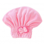 Juuksekuivatusm&uuml;ts elastse ribaga Super Absorbent Kiiresti Kuivatav Paksenenud V&auml;hem Frizz Bow Decor Juuksekuivatus Kork Kuivatuspea M&auml;his Kodus reisimine roosa