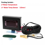 Must Auto Auto Digitaalne Vee Temperatuuri M&otilde;&otilde;dik 40-120 Celsiuse Kraadi S&otilde;iduki M&otilde;&otilde;dik 12V Auto Veoauto Temperatuuri Andur Indikaator Alarmi Funktsioon