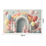 Vasts&uuml;ndinud beebi 1. s&uuml;nnip&auml;evapidu Taust &Otilde;hupallid T&uuml;druk Poiss Baby Shower Tort Smash Photography Taustakujundus Fotostuudio Rekvisiidid