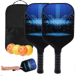 Pickleballi aerudPickleballi m&otilde;lade komplekt Pickle Ball Requette ja v&auml;litingimustes klaaskiust hapukurgipalli varustus t&auml;iskasvanutele A
