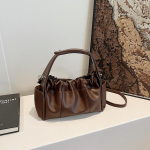 Uued punased k&auml;ekotid naiste mood Lihtne volditud pilv v&auml;ike kandiline kotid naistele PU nahast &uuml;he &otilde;laga rahakott (20cm<Max Length<30cm)