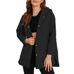 Naiste mood vabaaja teemant kapuutsiga kerge jakk XXL must