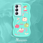 V&auml;rvitud muster Big Wave Edge pehme silikoon materjal Macaron telefoni &uuml;mbris p&otilde;rutuskindel kaitsev kummist korpus OnePlus Vivo Motorola Moto jaoks Vivo Y03 valge