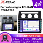 Autoradio 9-tolline autoraadio Carplay juhtmevaba VW Volkswagen Touran 2004-2008 jaoks Multimeedia autot&ouml;&ouml;stuse autoraadio 4G 8 s&uuml;damikku Video stereo DSP 8 core 4GB+64GB