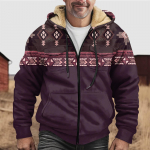 Meeste talvine t&otilde;mblukuga kapuutsiga fliisist kampsun Patch Pocket vabaaja jakiga XXXXXL