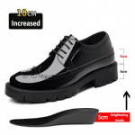 Uued Meeste Kleidis kingad Platvormkingad Ehtsast Nahast Suurendavad &Auml;ri K&otilde;rgendavad Kingad L&auml;ikiv Pealispind Mehele 8cm 10cm K&otilde;rgendavad Kingad 44