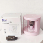 1 tk lihtne silindriline &uuml;he auguga elektriline pliiatsiteritaja V&auml;ike kaasaskantav kontoritarvikud, sobib koolidesse, kontoritesse roosa