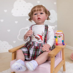 28-tolline hiiglaslik suurus Reborn beebinukk Liam Cosplay t&uuml;druk pehme riidest keha simulatsiooninukk k&auml;sitsi valmistatud 3D maalitud nahk beebinukud lastele vanuses 3+ m&auml;ngukaaslase m&auml;nguasi cloth body