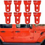 Auto uksehinge kattekaitsmed ABS Uksehinge Kate Kaitse Jeep Wrangler JL JLU 2018-2022 jaoks punane