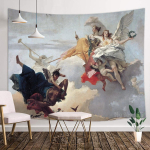 Kreeka Kunst Itaalia M&uuml;toloogia Paradiis Neli J&otilde;ge Naissoost Antropomorfne Plakat Vaip Disainer Toa Kaunistus 85X75CM