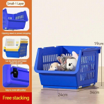 Virnastatavad k&ouml;&ouml;giviljade hoiukorvid, majapidamissuupistete m&auml;nguasjade hoiuriiul, mitmekihiline, p&otilde;randal seisev, mitmeotstarbeline vannitoakorv sinine