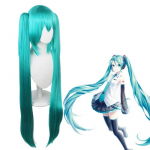 110 cm Hatsune Miku Cosplay parukas, pikk kuumuskindel s&uuml;nteetiline juukseklamber hobusesaba parukad Lolita Halloweeni parukas, aksessuaar Kingitused