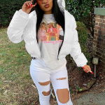 Tugev peegelt&otilde;mblukk Massiivne peegel-pu-nahast krae kardigan valge pardisulejope naistele XL valge