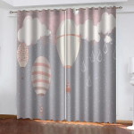 Varjutav kardin 3D multikas kuuma&otilde;hupalli kardinad elutuppa 2 elegantset t&uuml;kki, varjutav aknakardin magamistoa sisekujunduseks W70xH160cmx2&Grommet Top