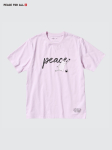 Uniqlo Peace For All Graafiline T-s&auml;rk Tavaline l&otilde;ige Moomin 10 PINK/UNISEX 4XL white