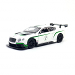 1/24 Bentley Continental GT3 v&otilde;idus&otilde;idu metallist m&auml;nguauto miniatuurmudel vaba ratastega heli ja valgusega kollektsioon kingitus lapsele valge