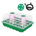 Taimed lasteaiakasti seemned stardialus niiskuskupliga L&auml;bipaistev seemnete idanemisalus koos reguleeritavate &otilde;hutusavadega valgus seemikute kasvatamiseks B must