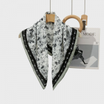 Dekoratiivne lihtsa tekstuuriga siidisall, naiste uus stiil, kevad- ja s&uuml;gissuvine mood, mitmek&uuml;lgne pear&auml;tt, t&ouml;&ouml;sall 70*70cm hall v&auml;rv