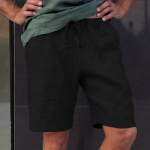 Meeste puuvillased ja linased mitmetaskulised n&ouml;&ouml;riga vabaaja l&uuml;hikesed p&uuml;ksid XXXXXL must