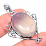 Chalcedony Handmade 925 Sterling Silver Jewelry Pendant 2.01 g1d47