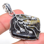 Sunrise Agate Handmade 925 Sterling Silver Jewelry Pendant 2.25 b9i94