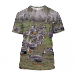 Suvised uued Wild Ducki graafilised t-s&auml;rgid Meeste vabaaja vabas &otilde;hus jahis Kamuflaaž L&otilde;bus prinditud isikup&auml;ra O-kaelusega l&uuml;hikeste varrukatega T-s&auml;rk S
