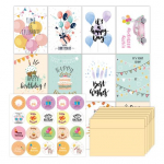 24 tk. s&uuml;nnip&auml;evakaardid Erinevad s&uuml;nnip&auml;eva&otilde;nnitluskaardid &uuml;mbrike ja kleebistega lastele ja t&auml;iskasvanutele Sets