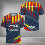 Stiilne 3D-prinditud meeste T-s&auml;rk padeli jersey hingav kiiresti kuivav tennise l&uuml;hikeste varrukatega T-s&auml;rk suur suurus spordir&otilde;ivad treeningriided 3XL