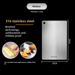 Antibakteriaalne 316 roostevabast terasest l&otilde;ikelaud: Saksa paksendatud, hallitusekindel, suur majapidamises kasutatav rullpaneel 29*20cm Baby Food Grade SUS316