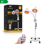 Mvolo&reg; Topeltinfrapuna lamp - 600W Punase valguse teraapia soojuslamp valu leevendamiseks, lihaste taastamiseks L valge