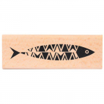 Tampon en bois Poisson ethnique - Graine cr&eacute;ative {couleur}