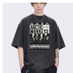 R&auml;ppar Retro Rock Arctic Monkeys Muusikaalbum Graafiline &Uuml;lisuur Ins meeste t-s&auml;rk Vabaaja Vintage Pestud Puuvill S