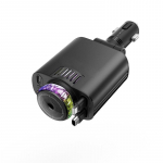 &Uuml;likiire Starlight sisset&otilde;mmatav autolaadija, 2 sisset&otilde;mmatavat kaablit ja 2 USB-porti koos &otilde;huv&auml;rskendajaga, iPhone'ile, Samsungile must