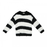 Unisex retro triibuline pl&uuml;&uuml;sist kampsun - laisk stiil &uuml;mmarguse kaelusega pullover paaridele Medium