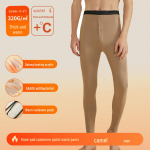 Meeste Saksamaa villased retuusid ka&scaron;miirist p&otilde;lvekaitsmetega - Soojad, elastiksed, paksenenud, 5A antibakteriaalsed s&uuml;giseks/talveks 2XL (recommended 75-87.5 kg) kaamel