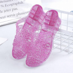 Suvised sandaalid Naistele kristallist tarretisesandaalid Rannakingad Slip Plastikust l&auml;bipaistvad kingad Naiste sandaalid PVC želee sandaalid 36