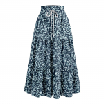 Naiste volangidega kevadine vabaaja pikk seelik &Uuml;hev&auml;rviline seelik Retro plisseeritud seelik S