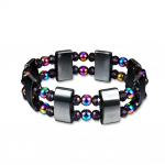 1pc Multi color Dual Layers Magnetic Therapy Hematite Bracelet Weight Loss Bangle Jewelry