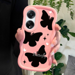 V&auml;rvitud muster Big Wave Edge pehme silikoon materjal Macaron telefoni &uuml;mbris p&otilde;rutuskindel kaitsev kummist &uuml;mbris OPPO Reno Realme jaoks OPPO Reno5 K roosa