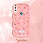 Maalitud mustriga Suure Laine &Auml;&auml;r Pehmest Silikoonist Materjalist Makroon Telefoni&uuml;mbris P&otilde;rutuskindel Kaitsev Kummist Kest iPhone'ile Huawei Honorile Infinixile Tecnole Infinix Smart 9 roosa