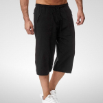 Inen L&uuml;hikesed Meeste 3/4 Pikkus P&otilde;lve Puuvillane Suures Suuruses K&otilde;rge V&ouml;&ouml;koht Pluss Suuruses Bermuda l&uuml;hikesed Meeste Pikad Meeste Suvised P&otilde;lvp&uuml;ksid L