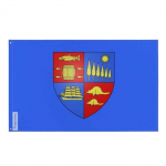 Drapeau - Saint-Jean - 160 x 240 cm - Pol&uuml;ester - J&auml;lje rekto/verso - &OElig;illets en fer