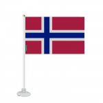 Drapeau &ndash; Norvege &ndash; Mini Drapeau Ventouse &ndash; 14 x 21 cm &ndash; pol&uuml;ester &ndash; Impression Recto/Verso