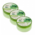 THE FACE SHOP Fresh Jeju Aloe Soothing Gel, 300ml &times; 3