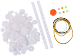 Hammasrataste ja Rihmarataste Komplekt 60 Osa &ndash; Robootika DIY RC Droonide jaoks &ndash; Plastik Valge &ndash; Asenduskomplekt valge