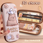 3D-stereoskoopiline armas multikas kapybara suure mahutavusega pliiatsi&uuml;mbris Multifunktsionaalne pliiatsikott kirjatarbed &otilde;pilastele koolitarbed