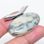 Natural Dendrite Opal Gemstone 925 Sterling Silver Jewelry Pendant 1.26 k0m68