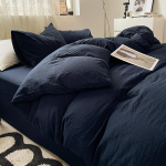 &Uuml;hev&auml;rviline puuvillane 4-osaline komplekt Klass A emade ja imikute jaoks Paljalt magamiseks lehmad, tekikotid Pestaud puuvillane voodipesu 3-osaline komplekt 1.2 m 3pc quilt 1.5*2m gray