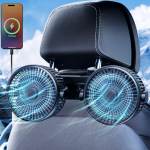 Autoventilaator, Kaksikventilaator, 2024 Uus disain, USB laadimisport, 5 tolli, Taga Ees 5 inches must